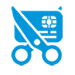scissor cutting card icon
